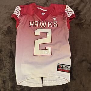 Kids Red Hawks Football Jersey Youth Size S local team #2 Versus